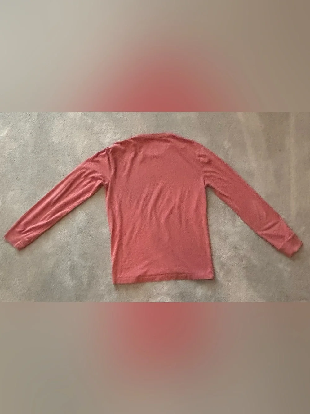 J. Crew Men's Long Sleeve Crewneck Shirt in Coral
